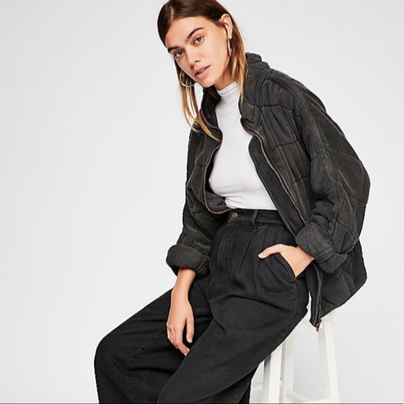 Free People Quilted Dolman knit Jacket washed - Picture 3 of 10